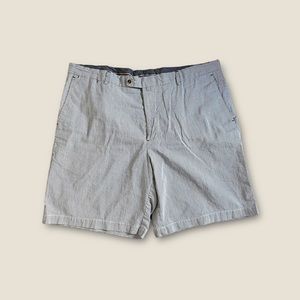 Peter Millar Chino Shorts Men's Size 42 Flat Front Blue Stripes Lightweight ✅‎